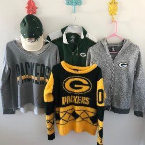 Women’s Green Bay Packers gear (lot of 5 items)